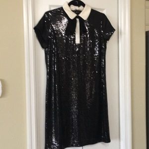 Ann Taylor sequined dress with Peter Pan collar.